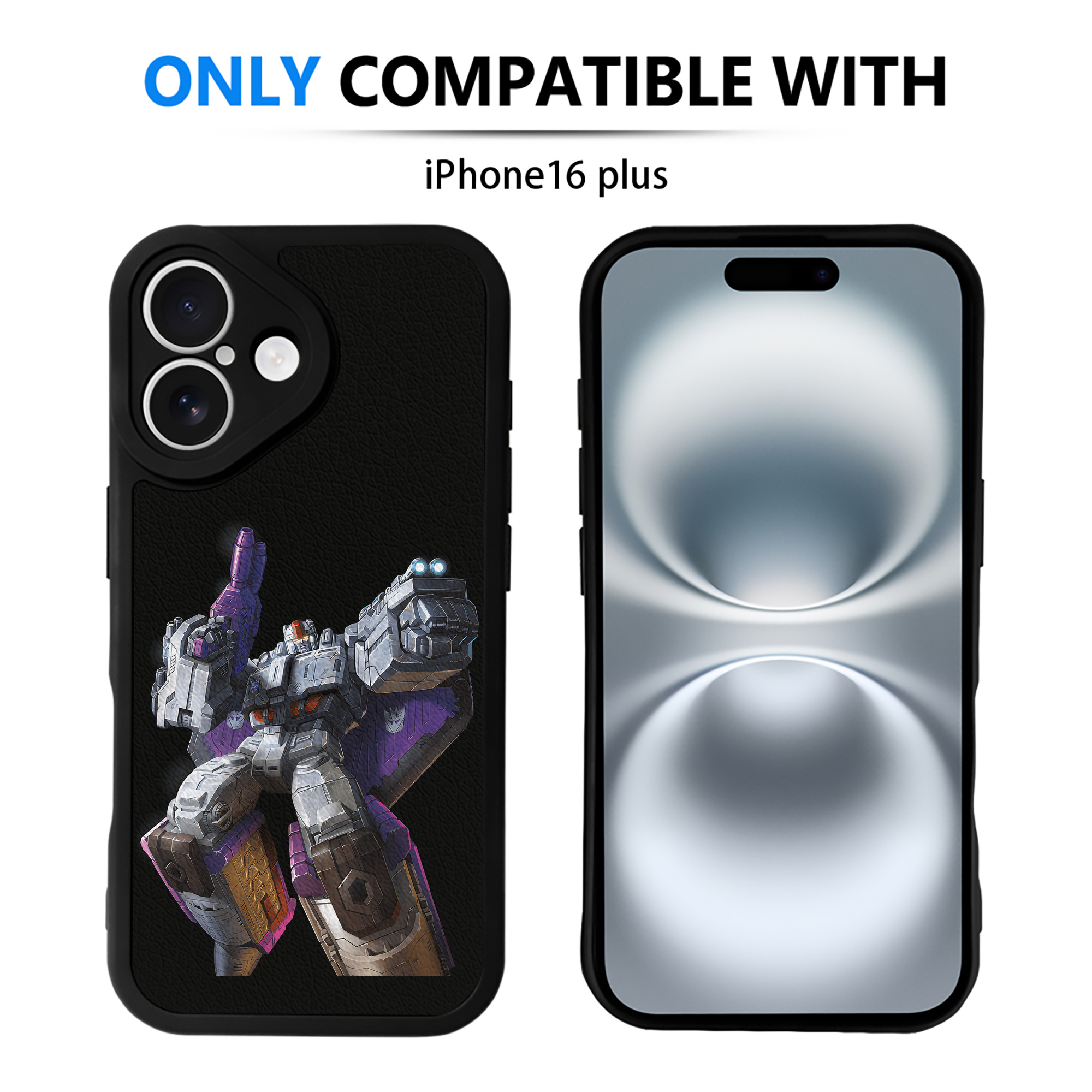 （画像用） Transformers トランスフォーマー 【iPhone 16シリーズ対応】シリコンスマホケース（レザー調） 材質：シリコン